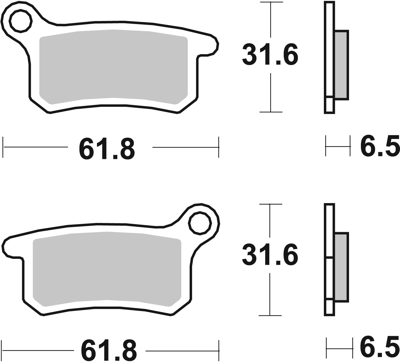 Set placute frana,frana disc 07GR69SD BREMBO