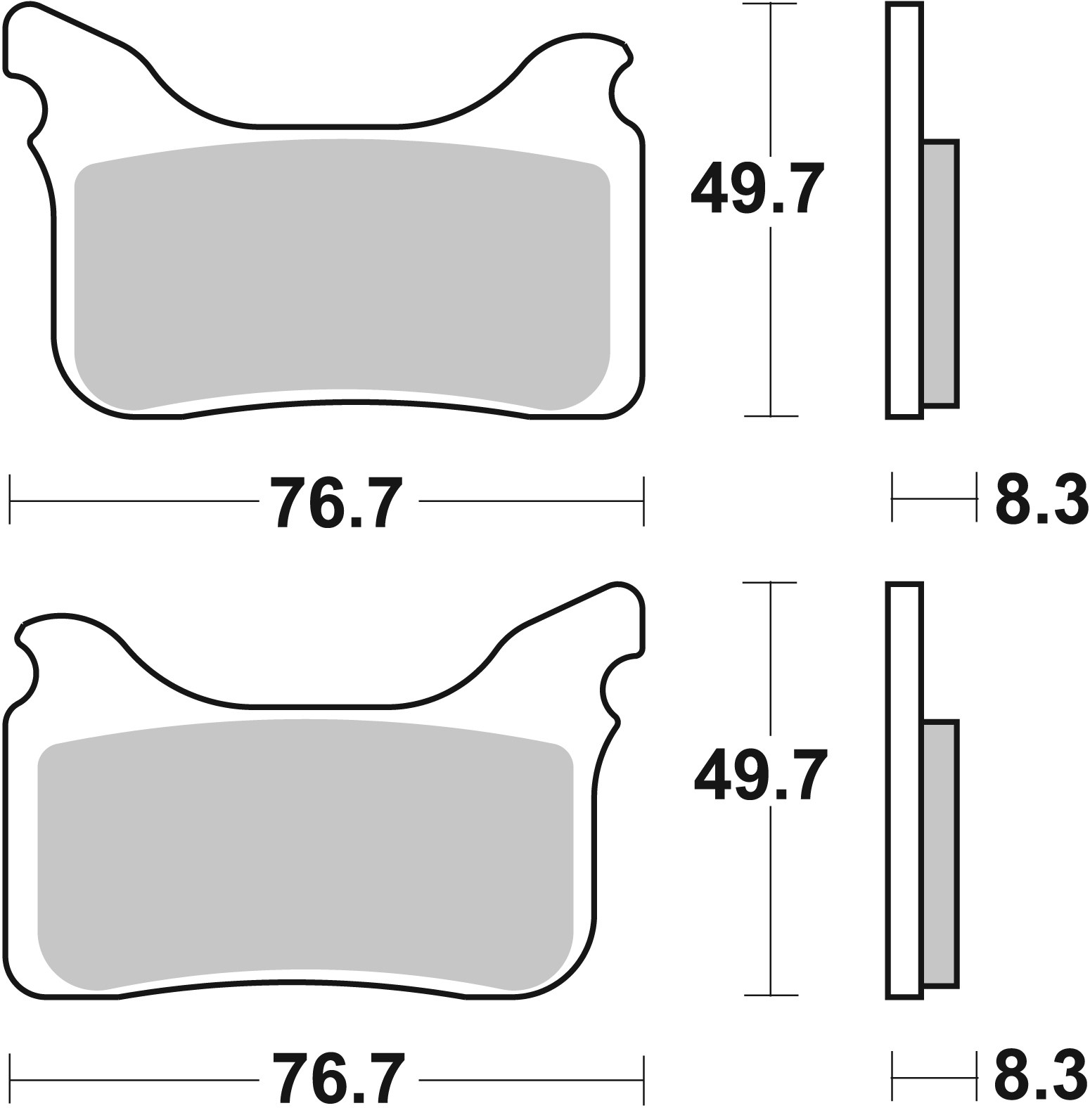 Set placute frana,frana disc 07GR75SX BREMBO