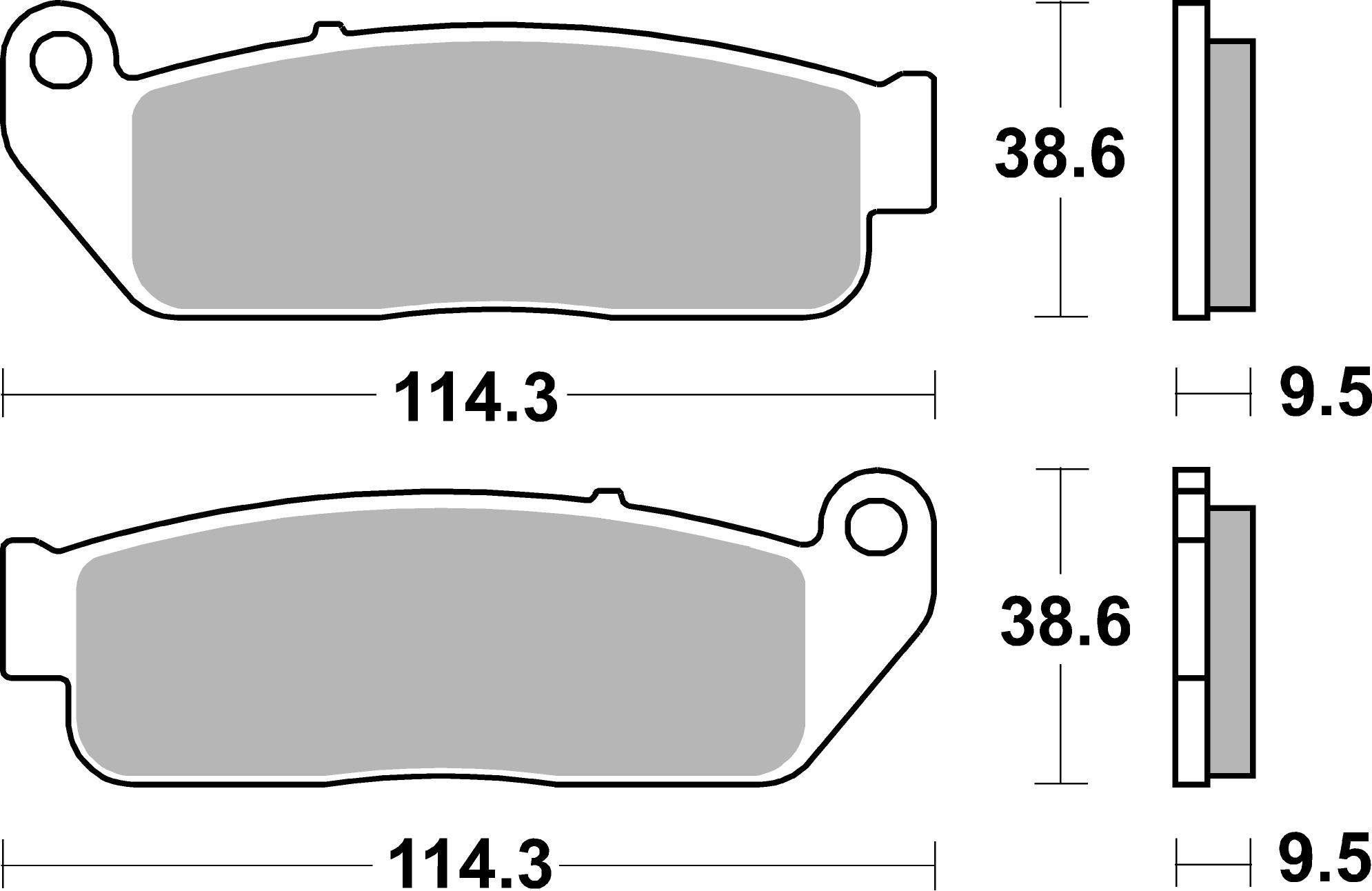 Set placute frana,frana disc 07GR80SA BREMBO