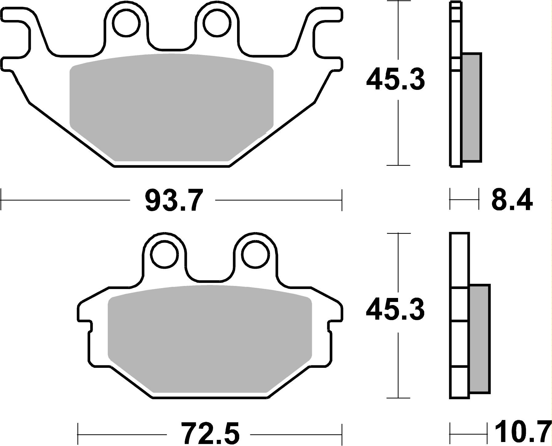 Set placute frana,frana disc 07GR81SP BREMBO