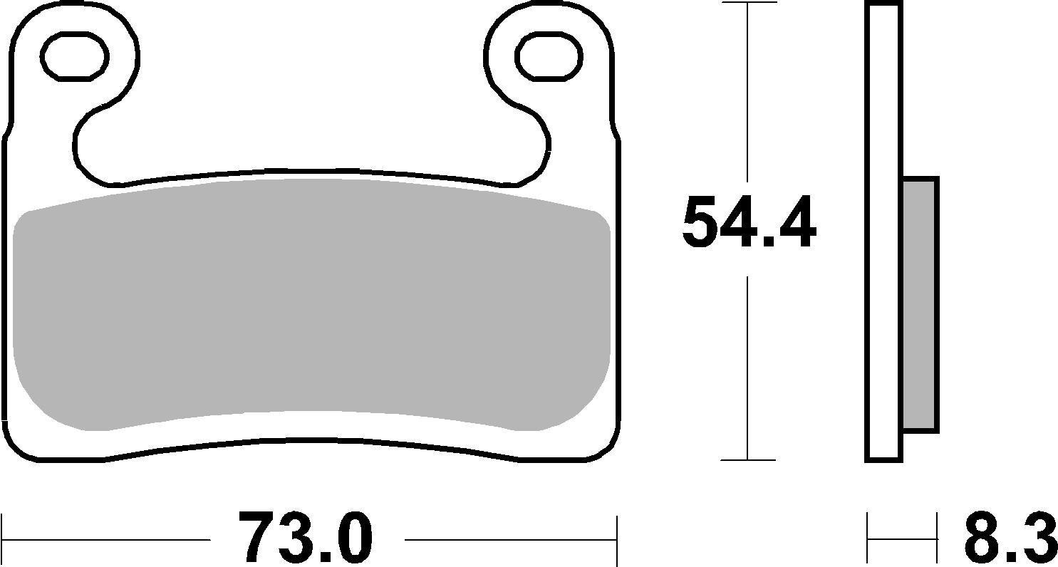 Set placute frana,frana disc 07GR90SR BREMBO