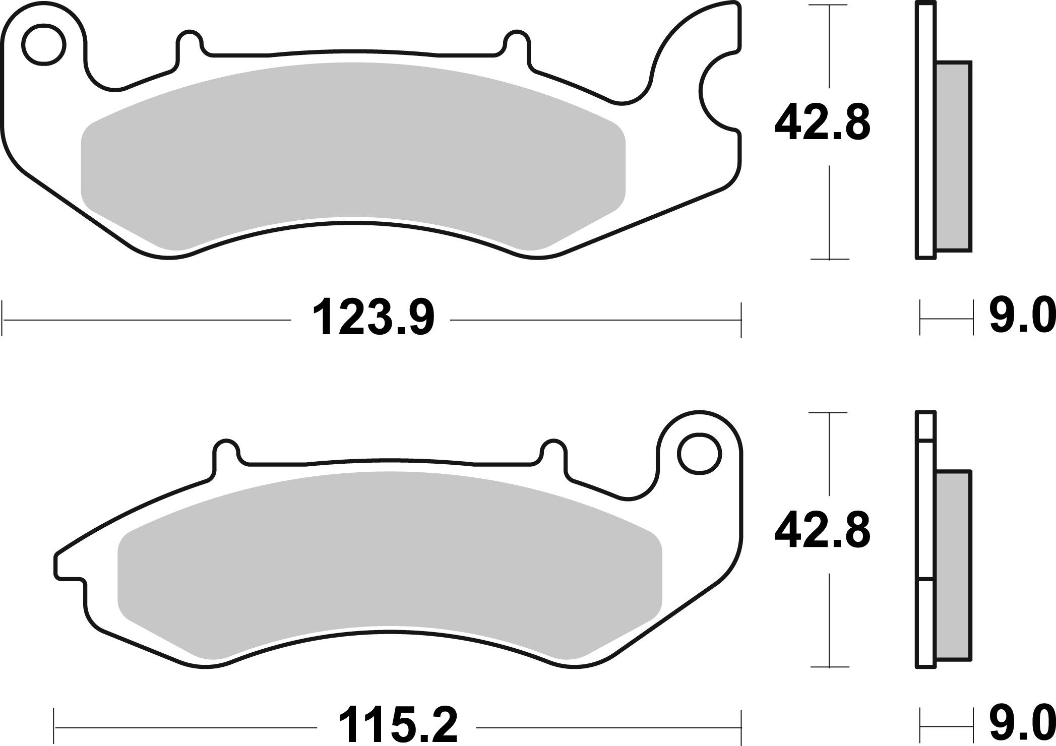 Set placute frana,frana disc 07GR96CC BREMBO