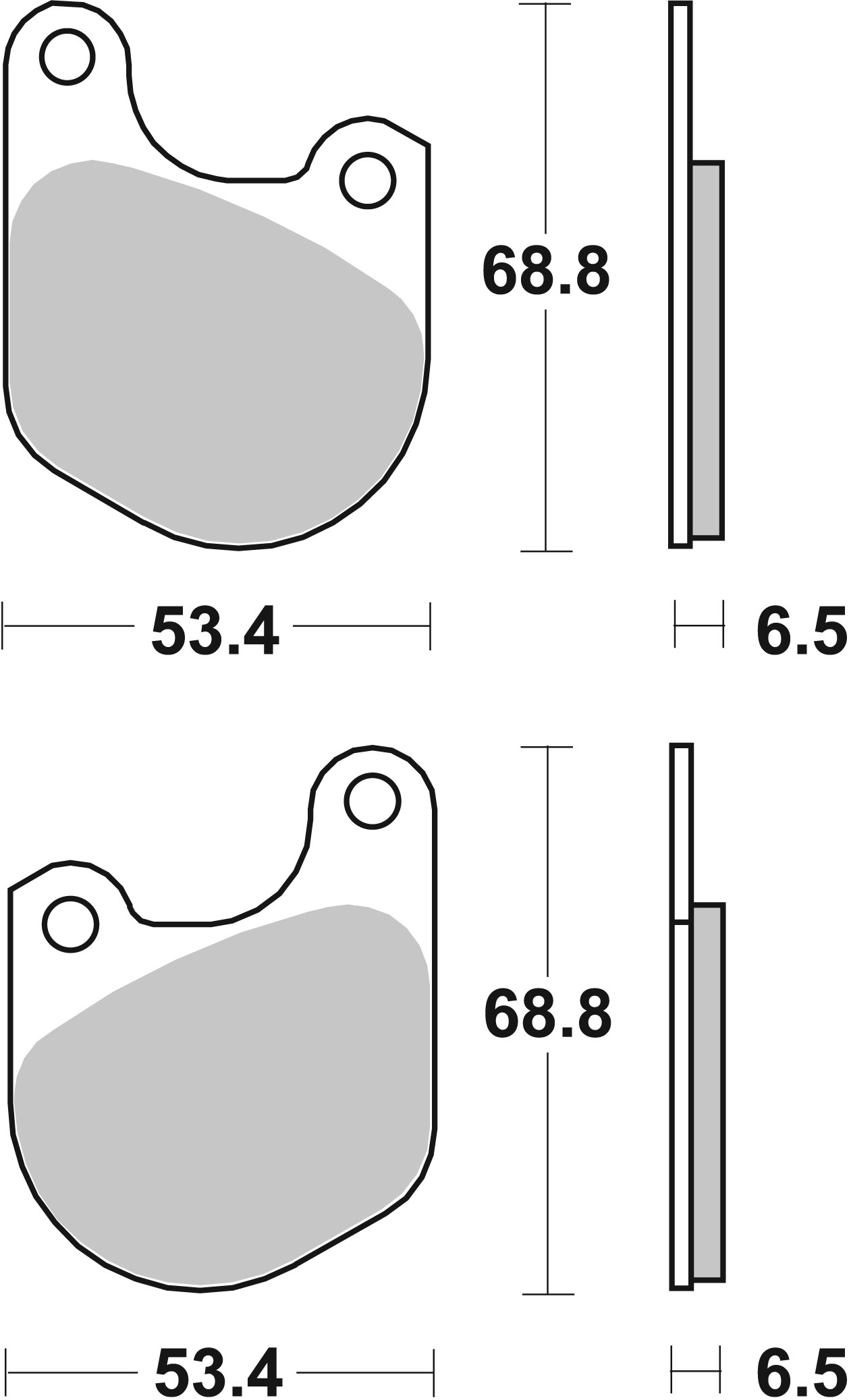Set placute frana,frana disc 07HD0202 BREMBO