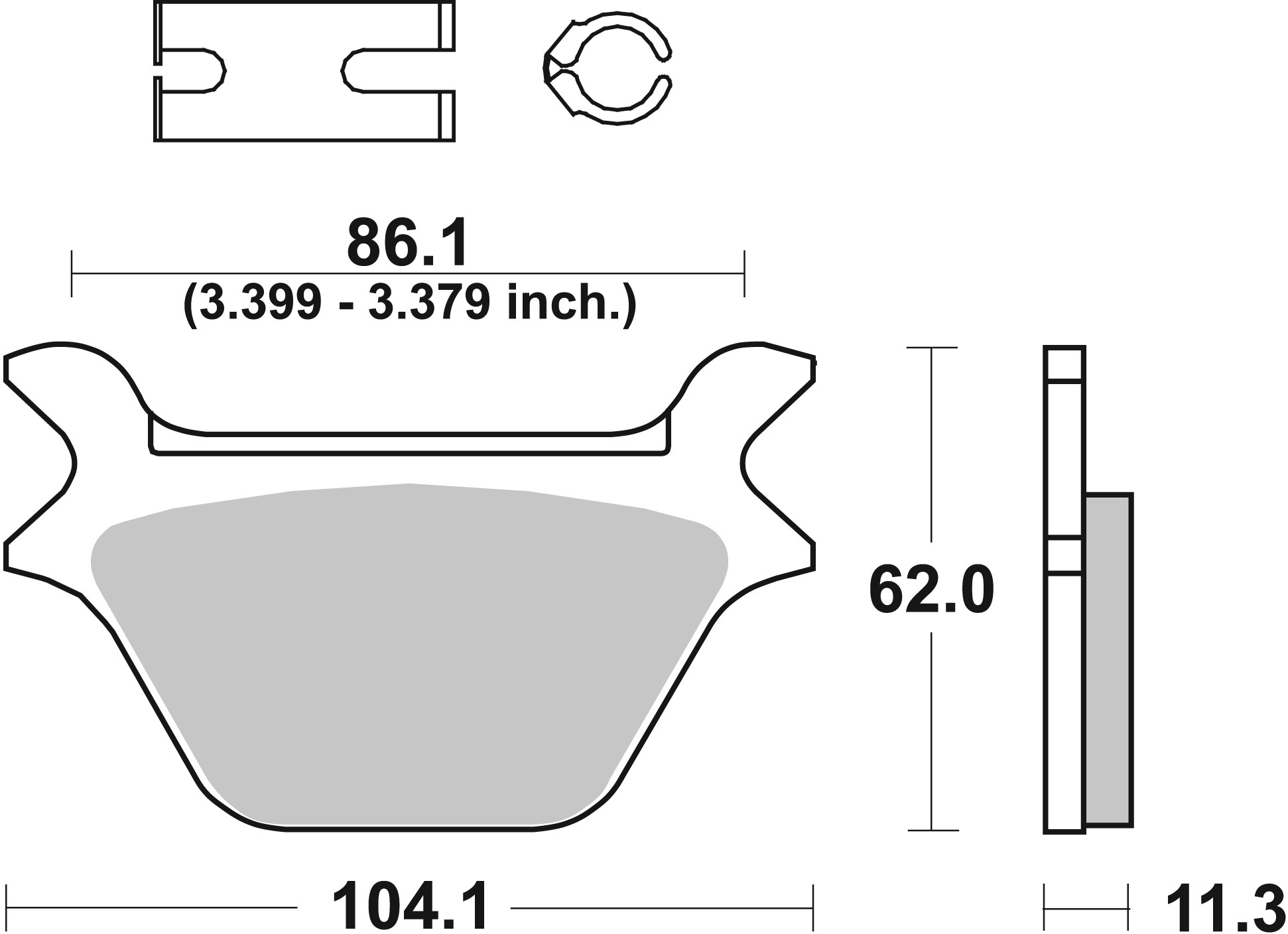 Set placute frana,frana disc 07HD1011 BREMBO