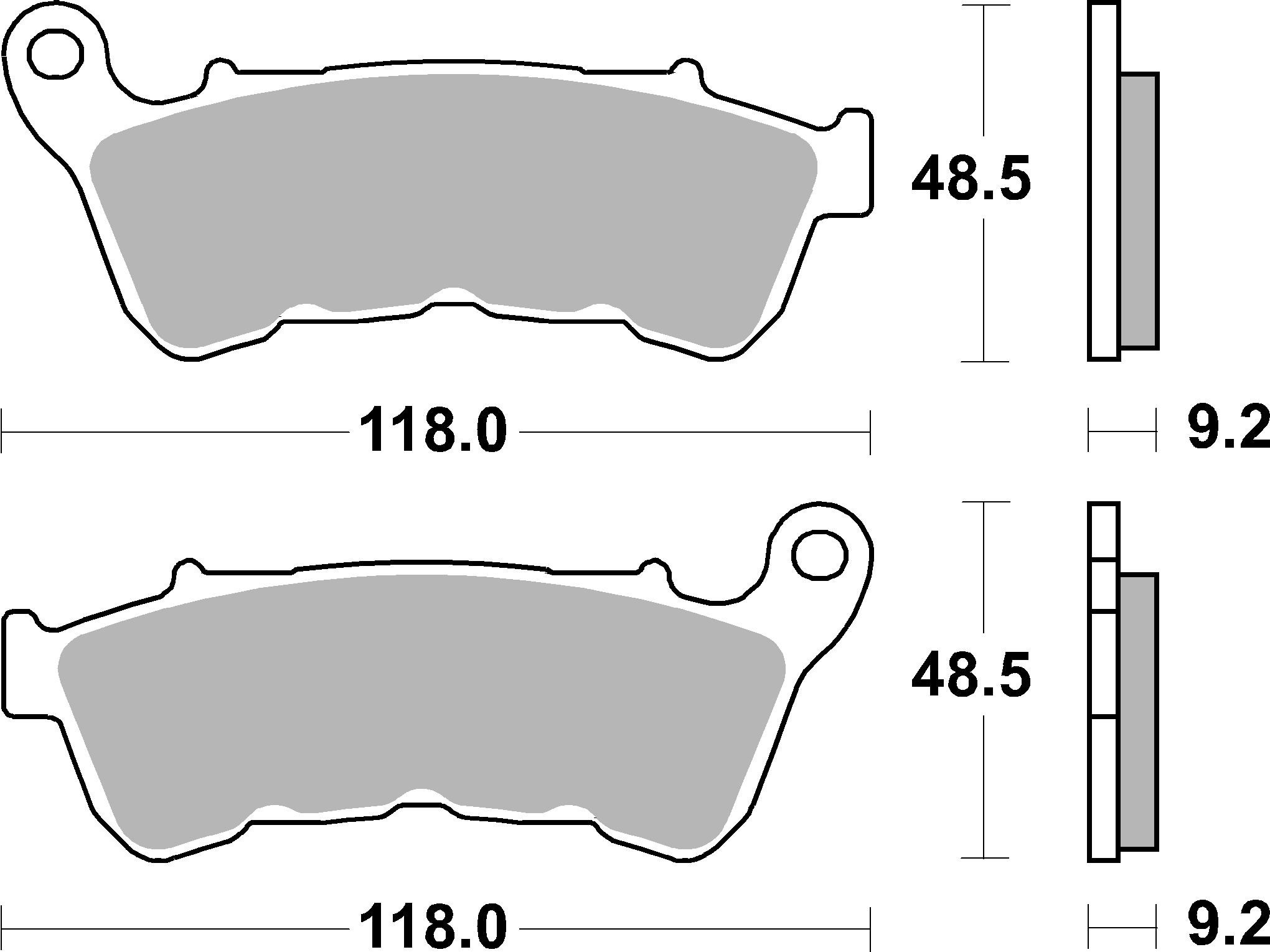 Set placute frana,frana disc 07HD22SA BREMBO