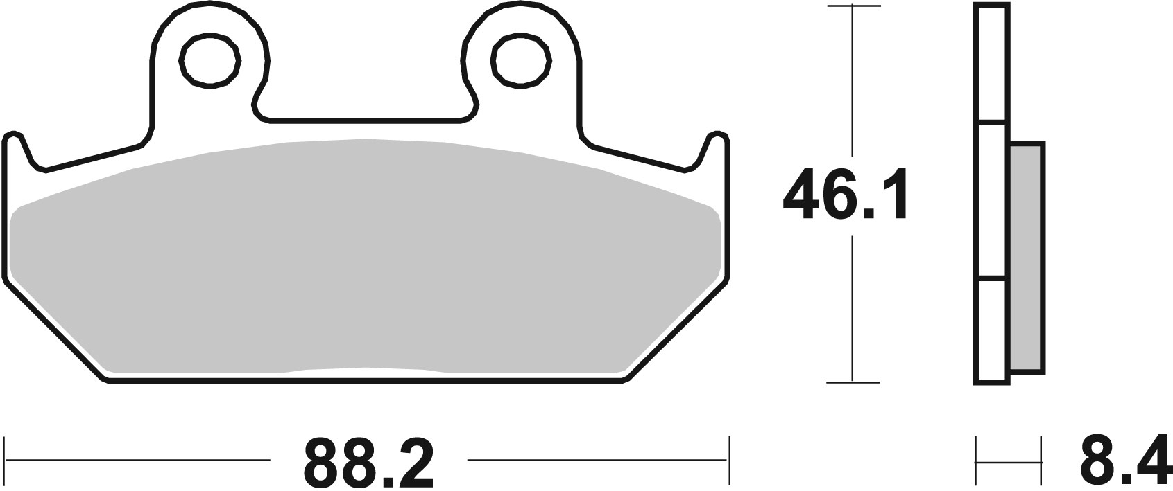 Set placute frana,frana disc 07HO23SA BREMBO