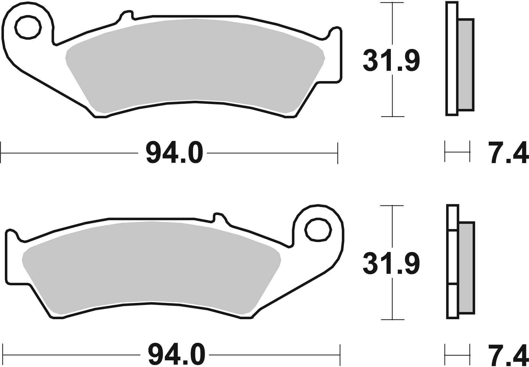 Set placute frana,frana disc 07HO25SD BREMBO
