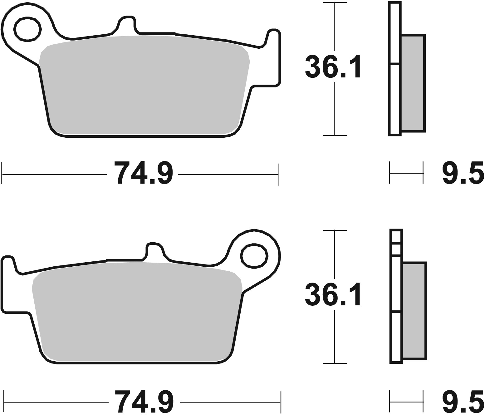 Set placute frana,frana disc 07HO26SX BREMBO