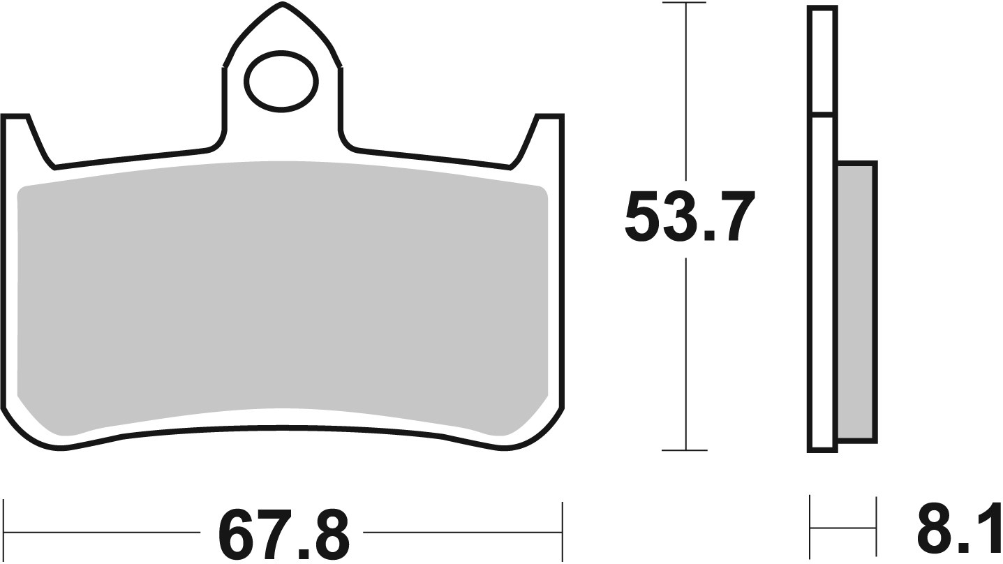 Set placute frana,frana disc 07HO28SR BREMBO
