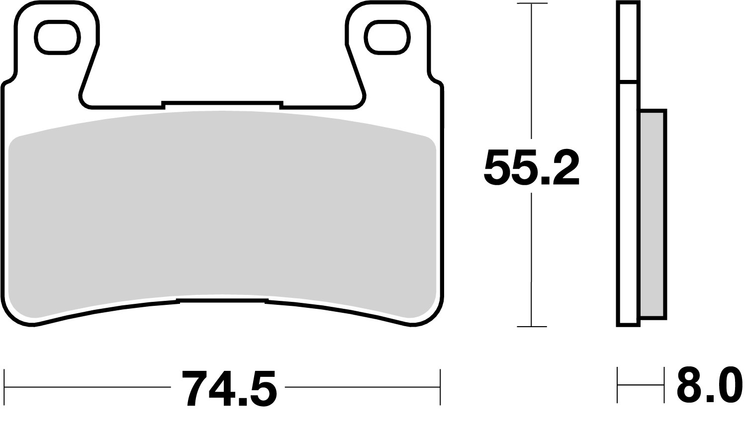 Set placute frana,frana disc 07HO45RC BREMBO