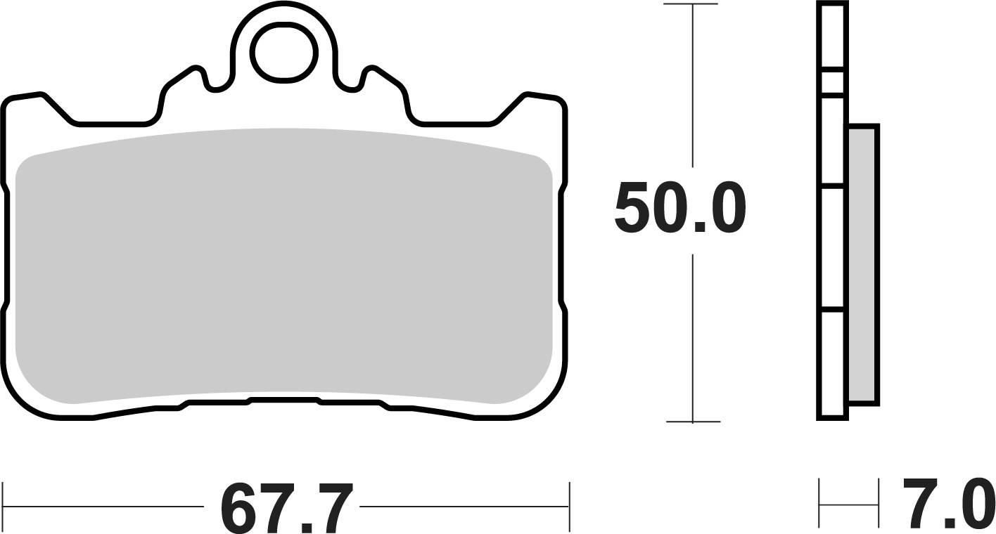 Set placute frana,frana disc 07HO72SA BREMBO