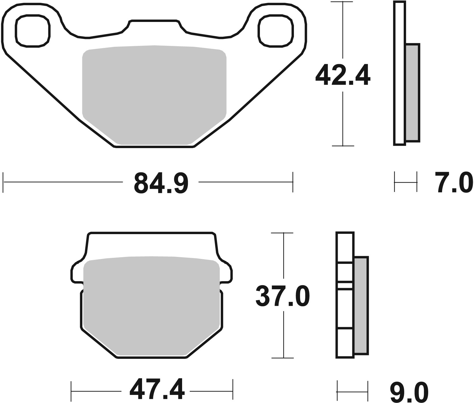 Set placute frana,frana disc 07KA07SX BREMBO
