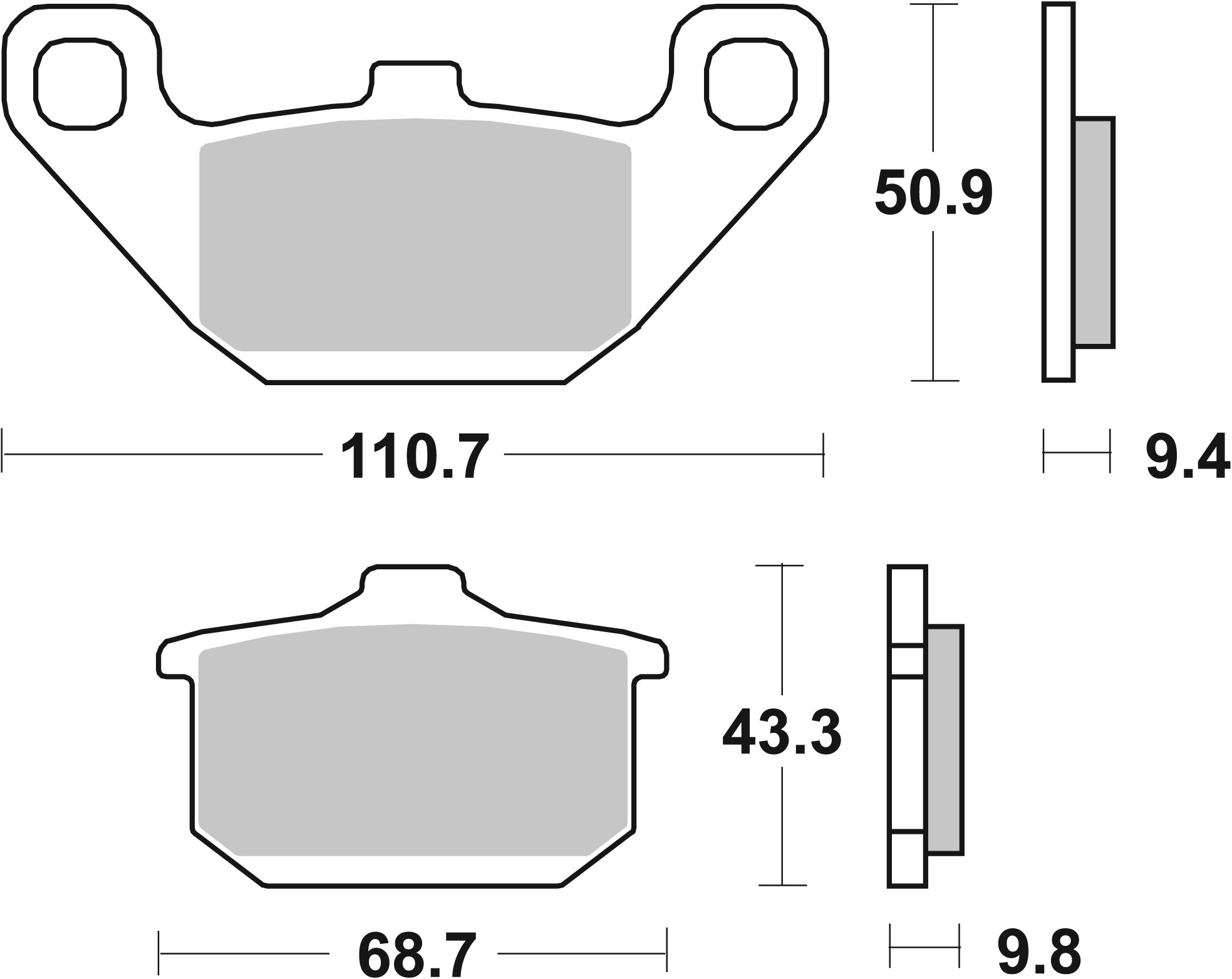 Set placute frana,frana disc 07KA08SA BREMBO