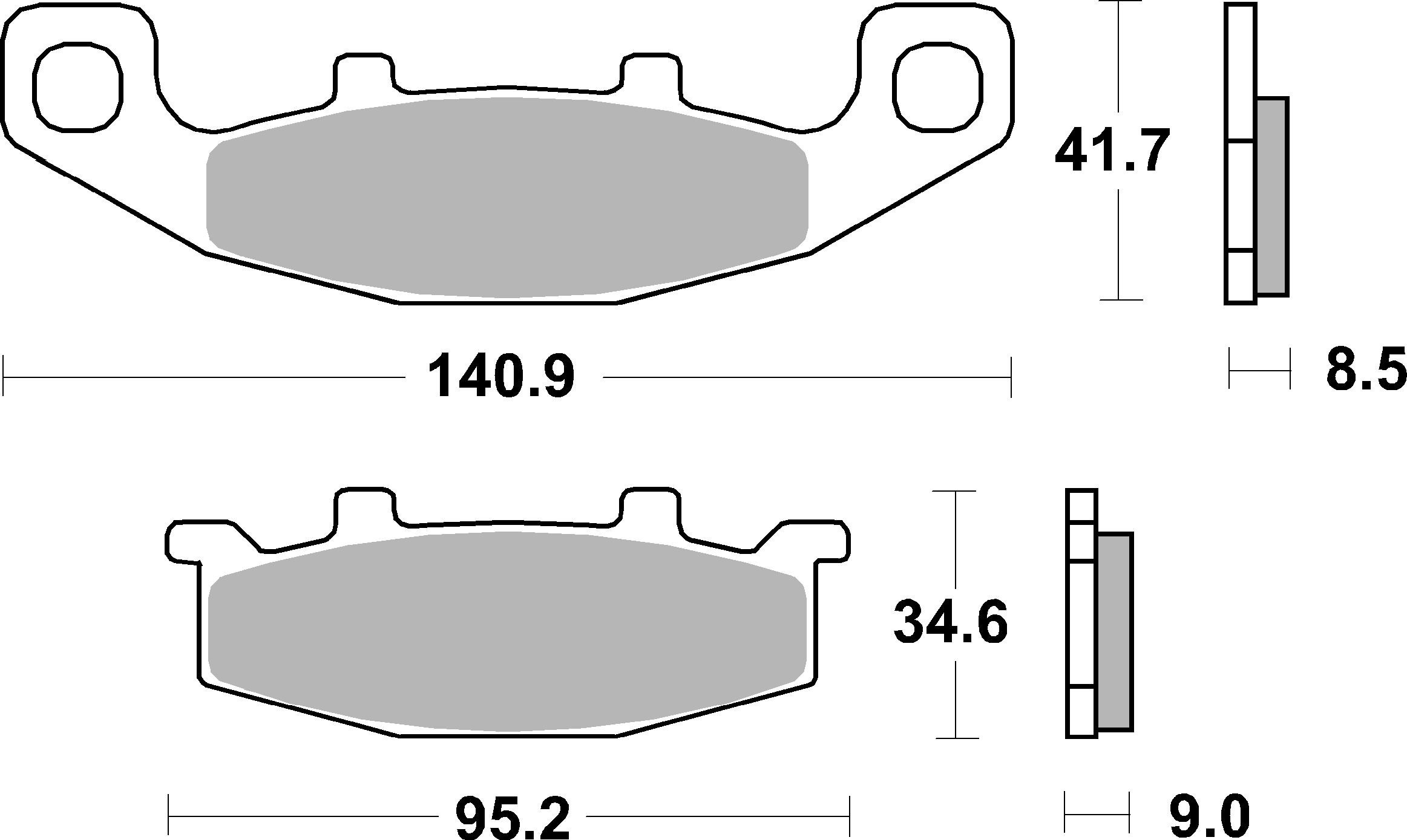Set placute frana,frana disc 07KA09SA BREMBO