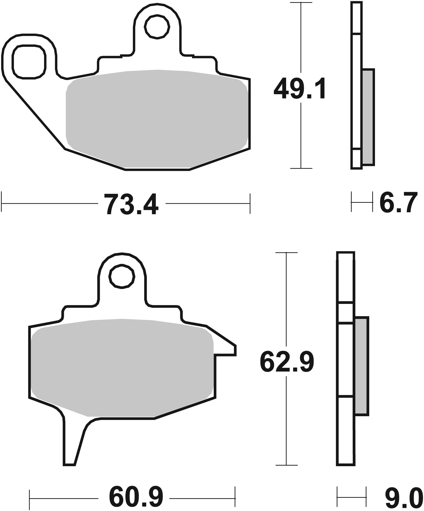 Set placute frana,frana disc 07KA10TT BREMBO