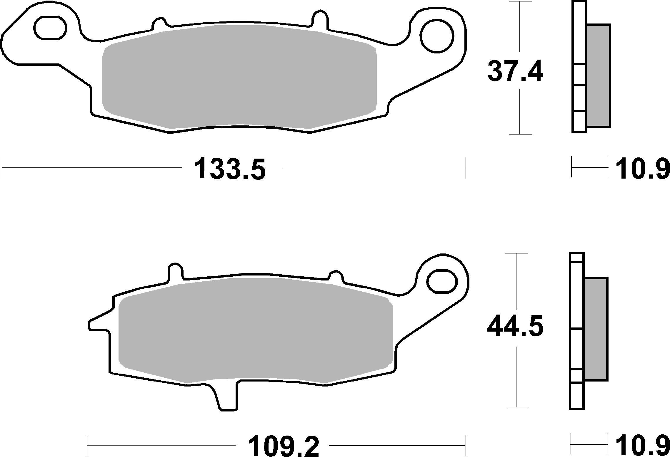 Set placute frana,frana disc 07KA15CC BREMBO