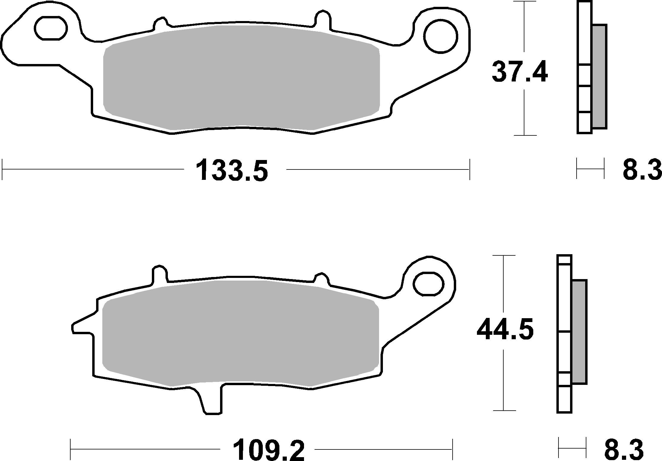 Set placute frana,frana disc 07KA18SP BREMBO