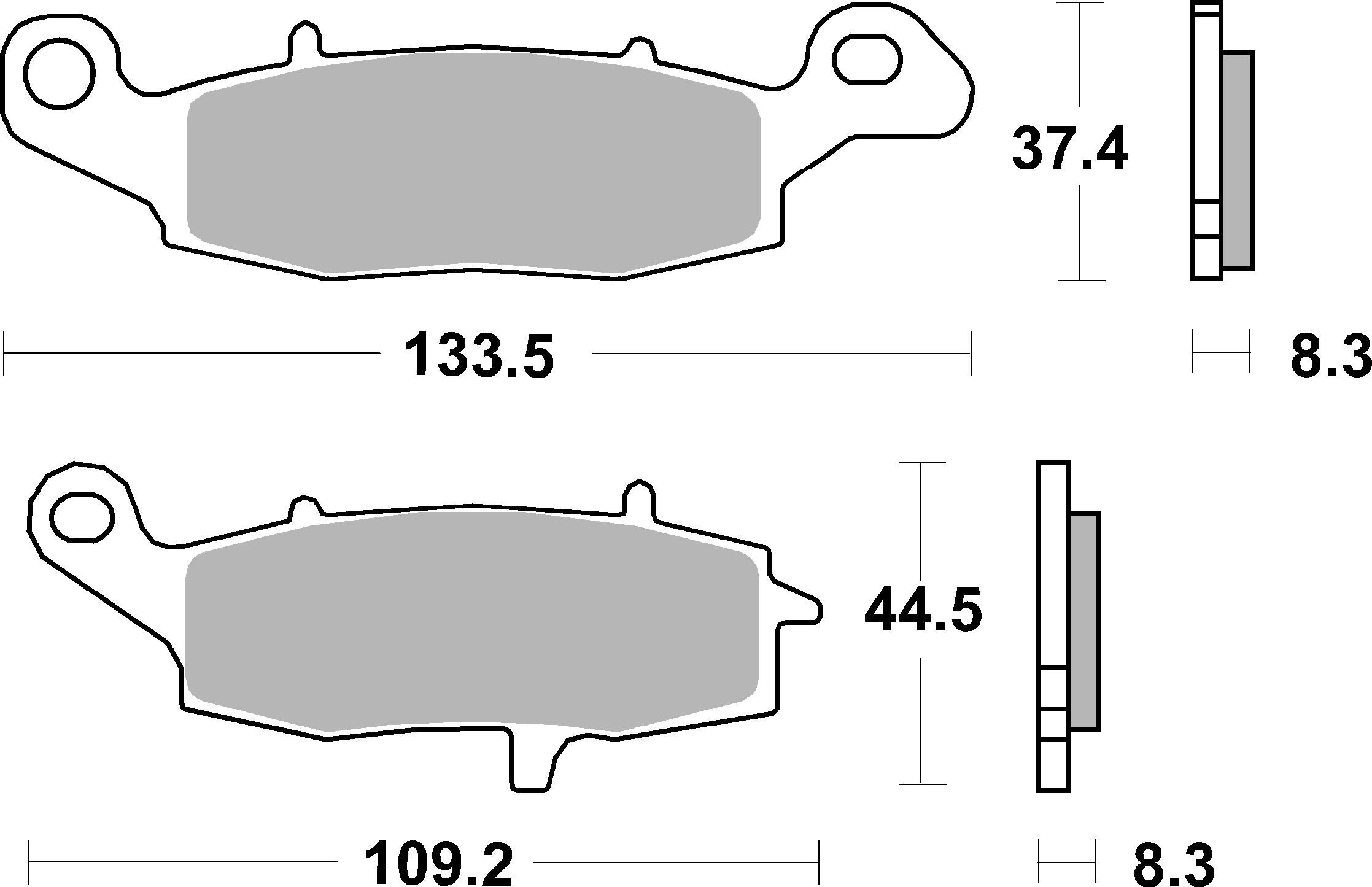 Set placute frana,frana disc 07KA19SR BREMBO