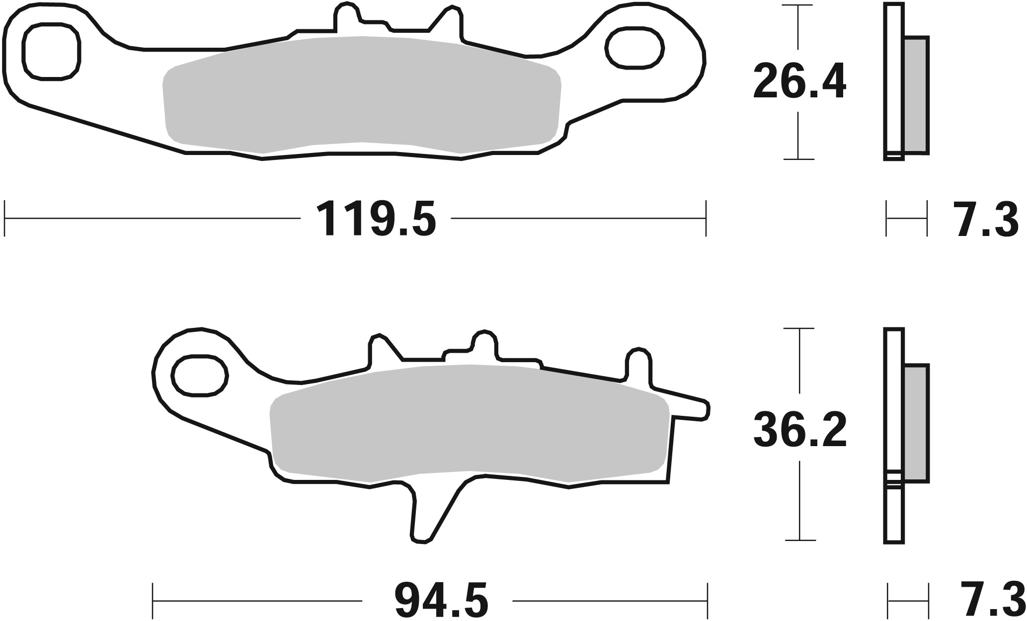 Set placute frana,frana disc 07KA22SX BREMBO