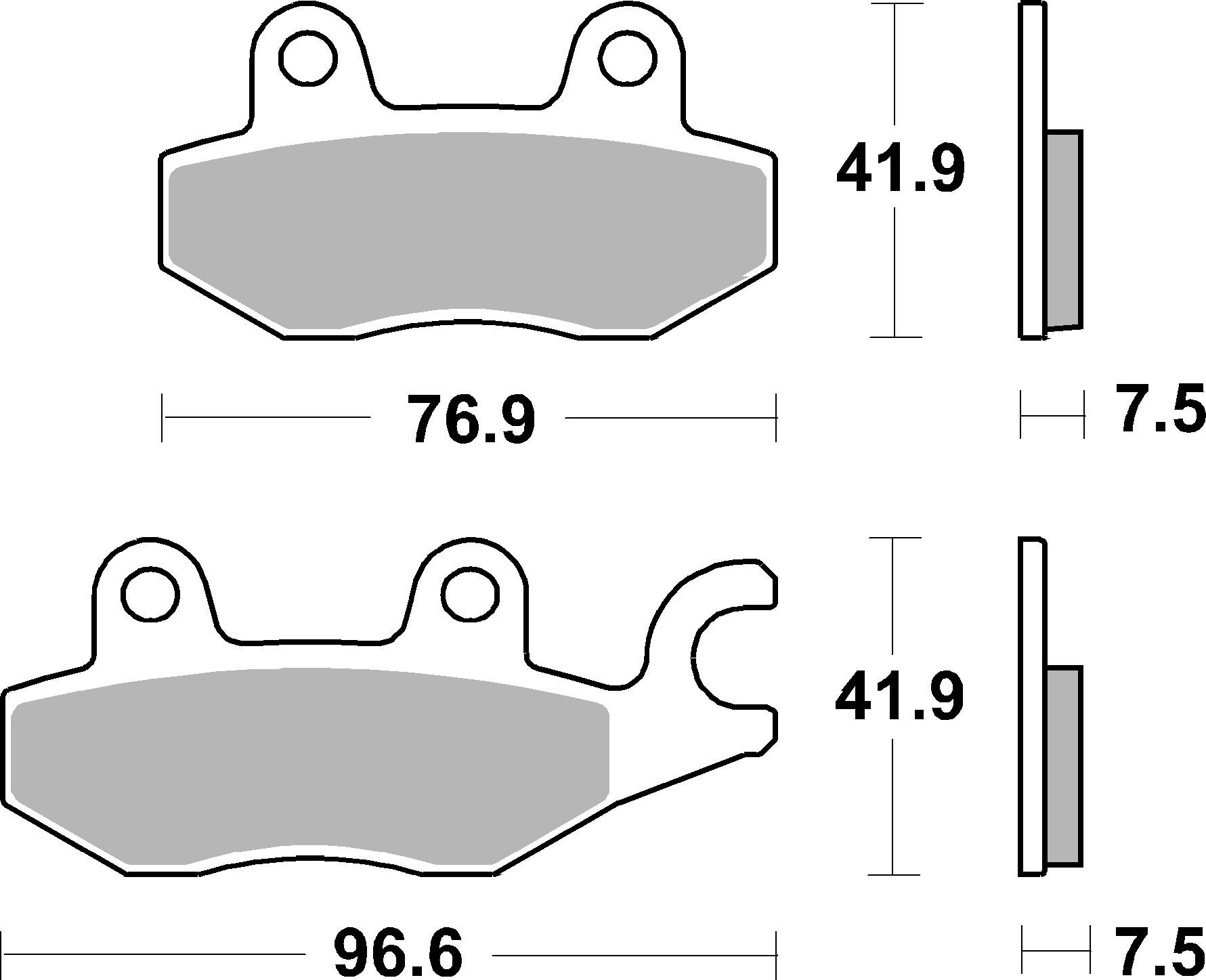 Set placute frana,frana disc 07KA31SR BREMBO