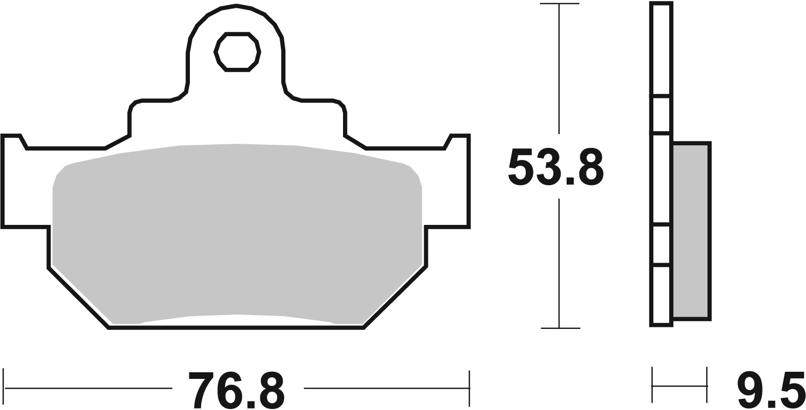 Set placute frana,frana disc 07SU0808 BREMBO