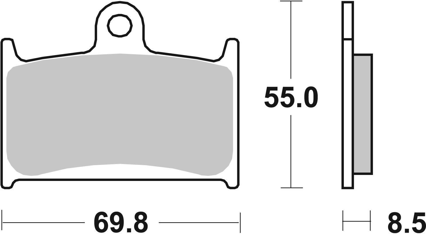 Set placute frana,frana disc 07SU14SA BREMBO