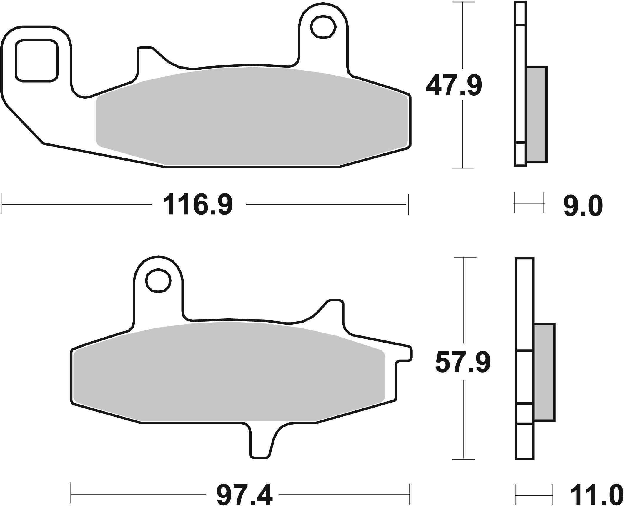 Set placute frana,frana disc 07SU15TT BREMBO