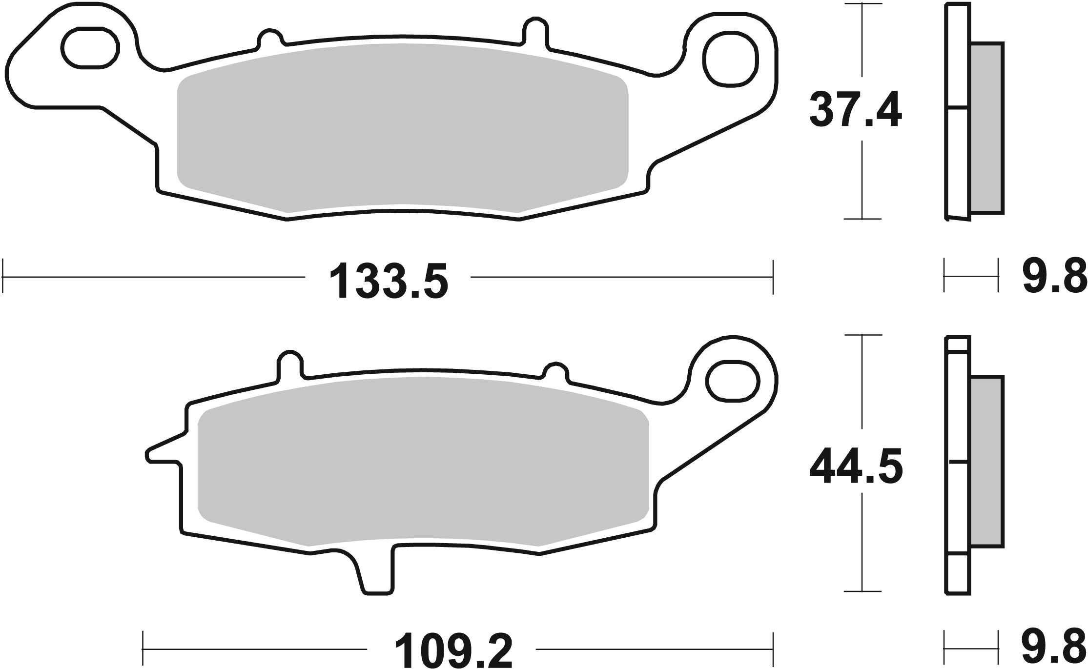 Set placute frana,frana disc 07SU16SP BREMBO