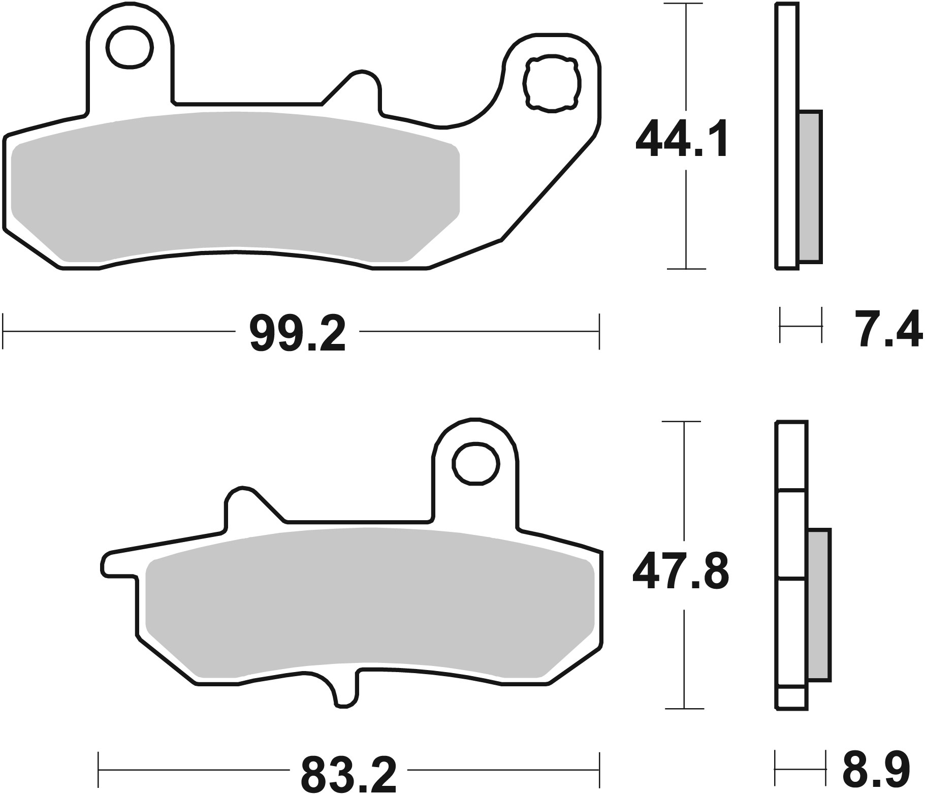 Set placute frana,frana disc 07SU17TT BREMBO