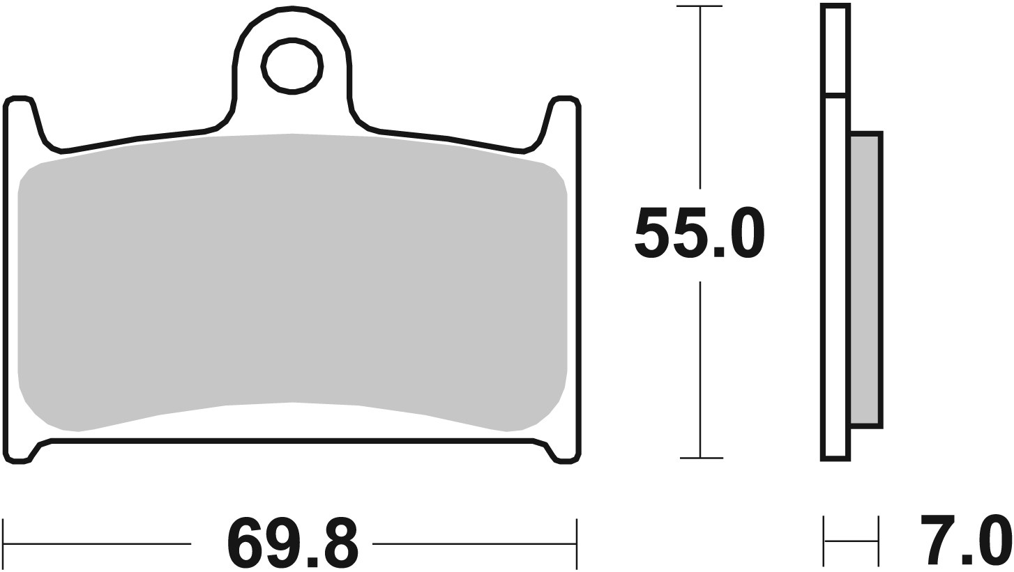 Set placute frana,frana disc 07SU22SA BREMBO