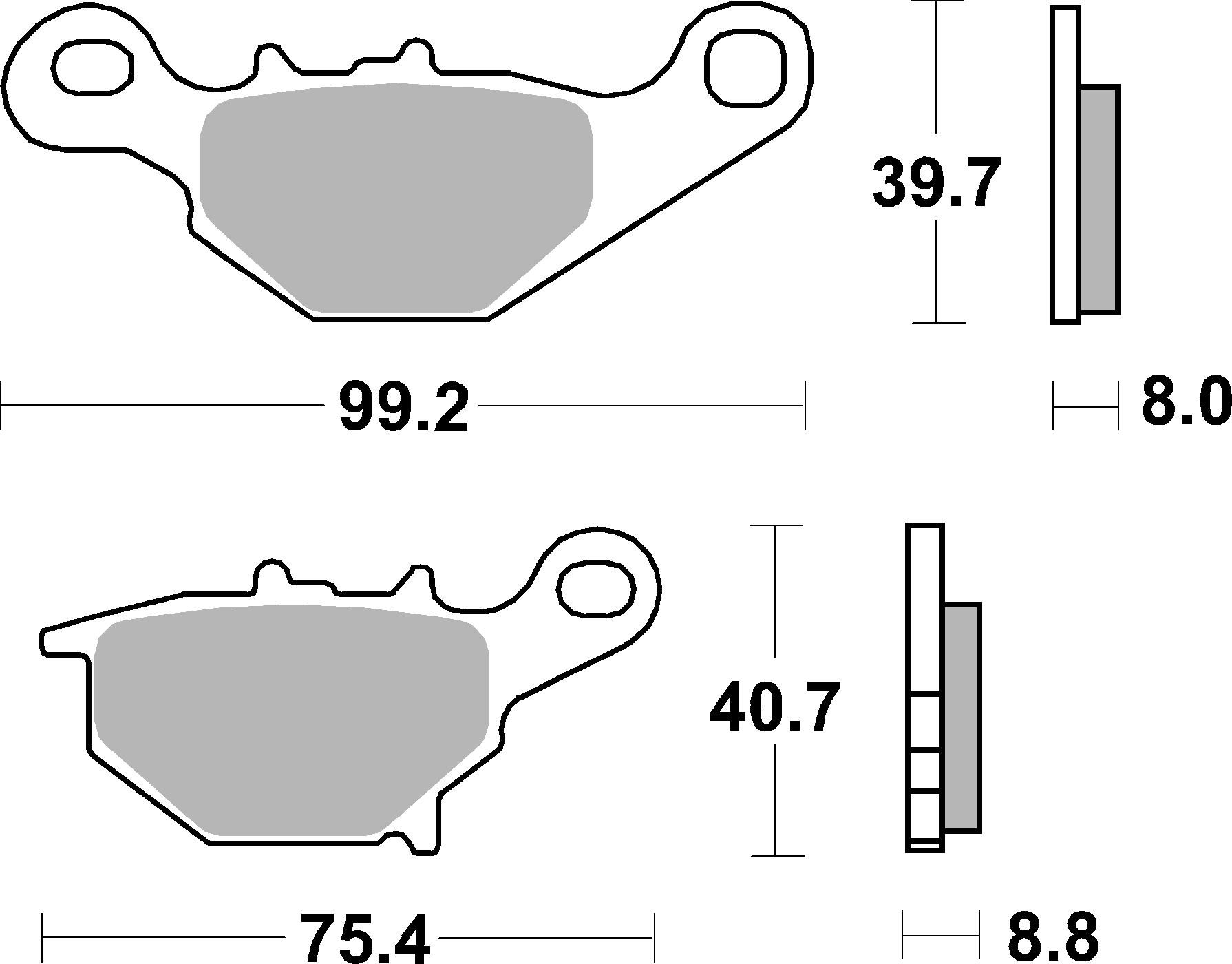 Set placute frana,frana disc 07SU31SD BREMBO