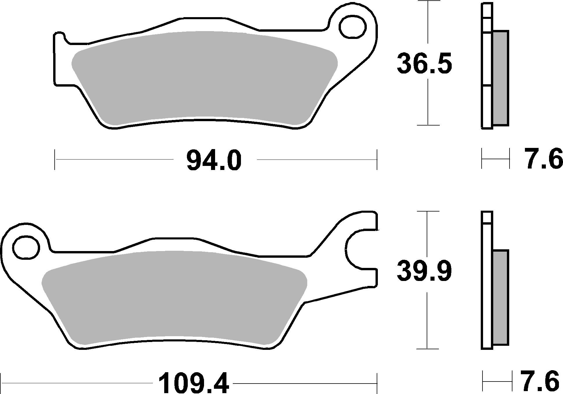 Set placute frana,frana disc 07SU33CC BREMBO