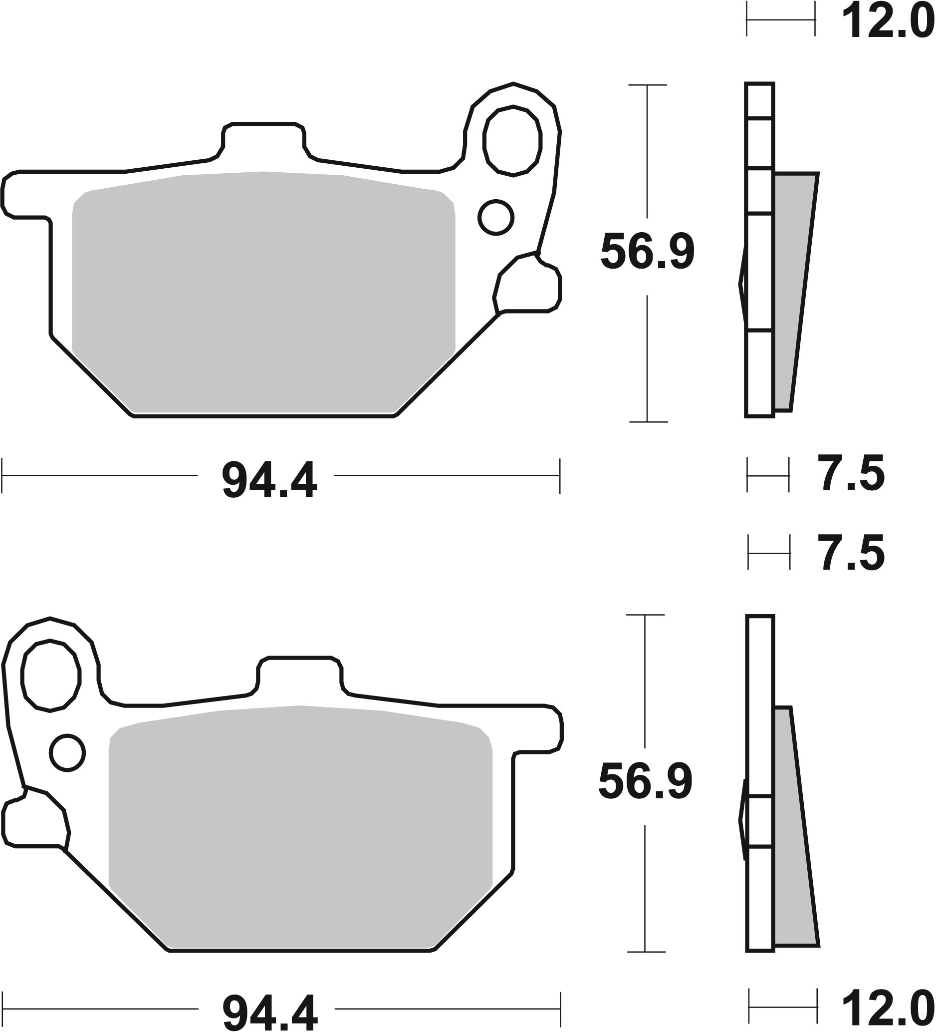 Set placute frana,frana disc 07YA0413 BREMBO