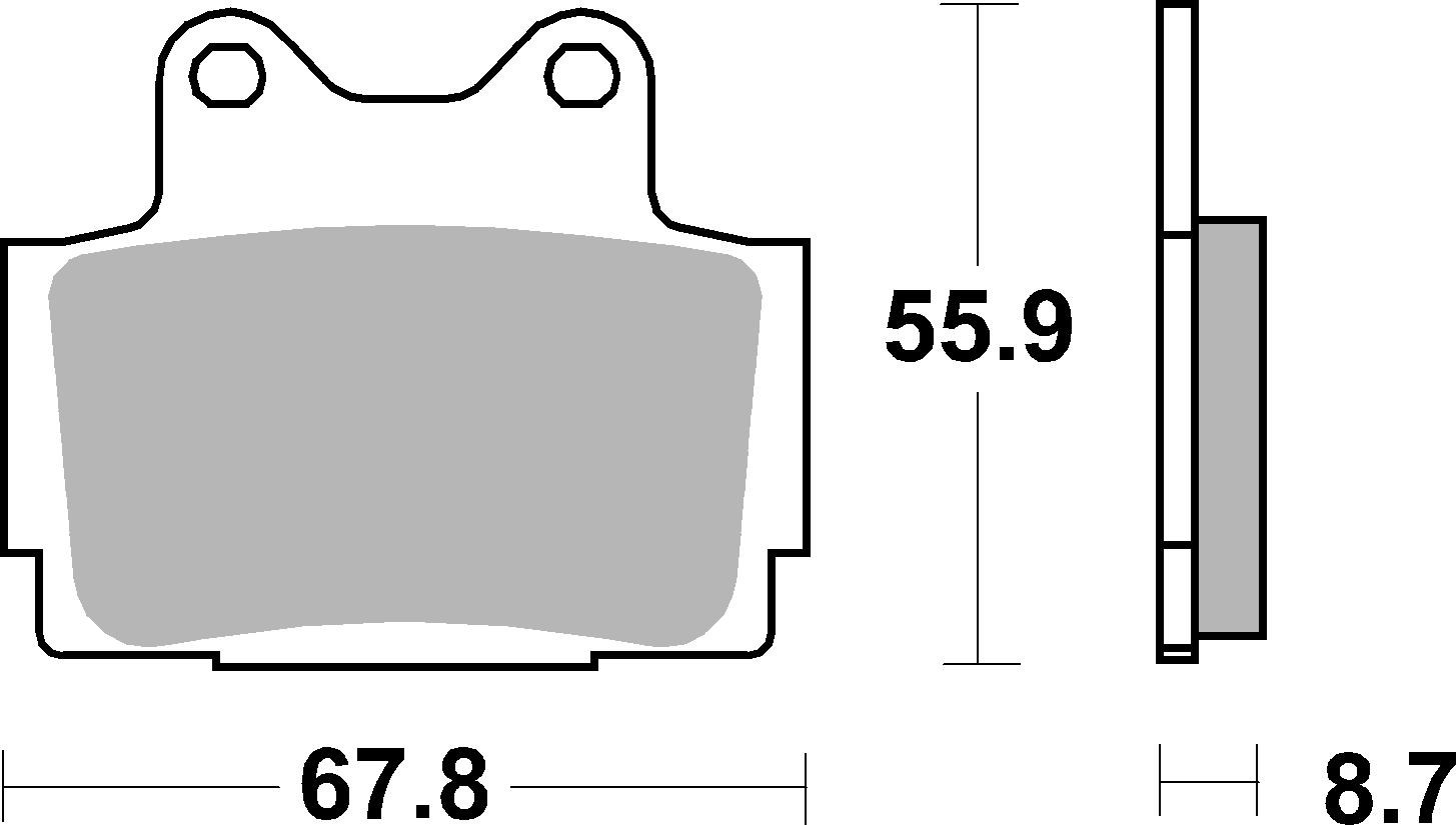 Set placute frana,frana disc 07YA12SA BREMBO