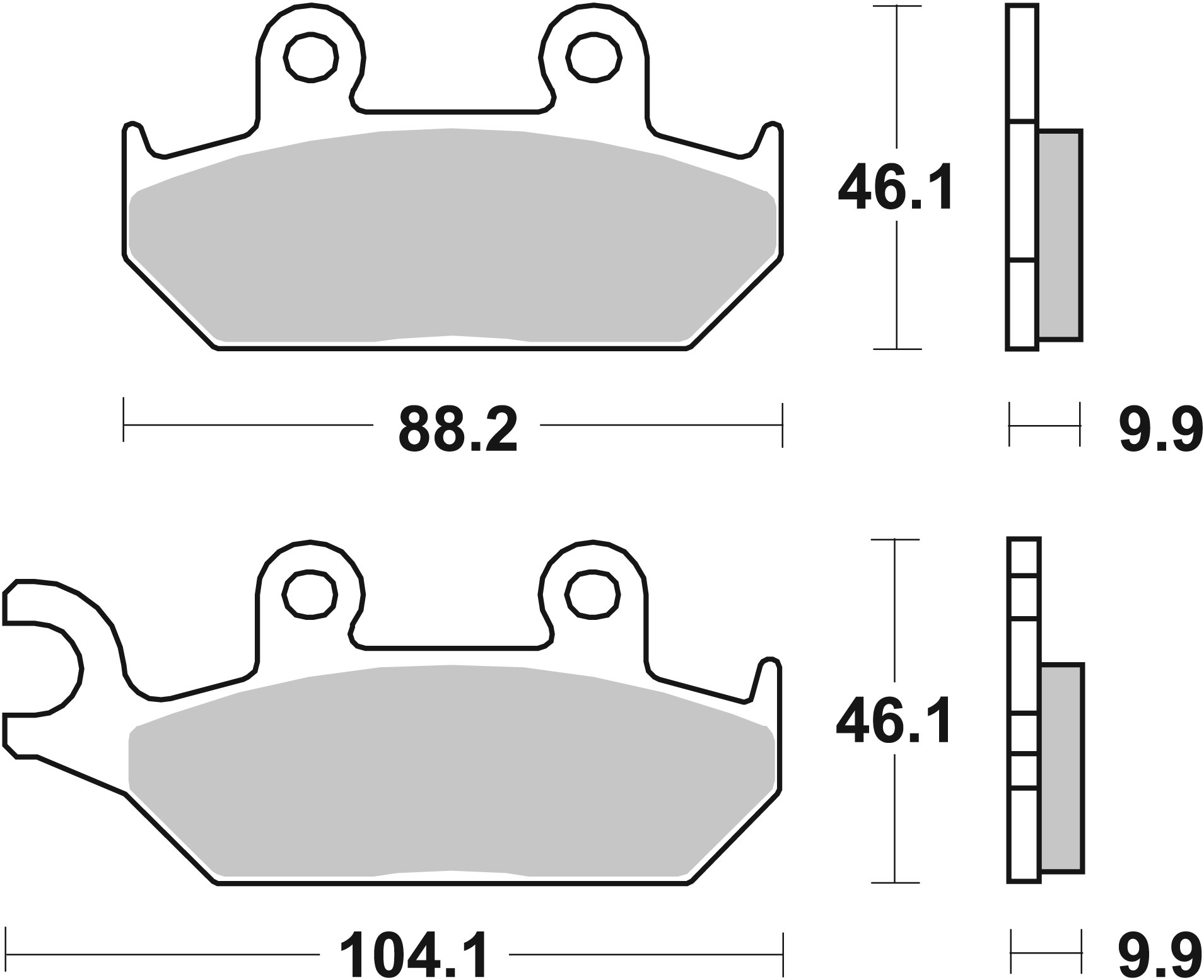 Set placute frana,frana disc 07YA25SA BREMBO