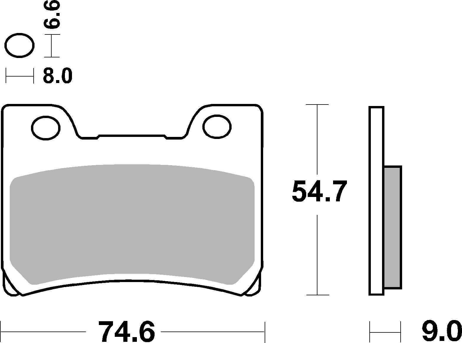 Set placute frana,frana disc 07YA2609 BREMBO