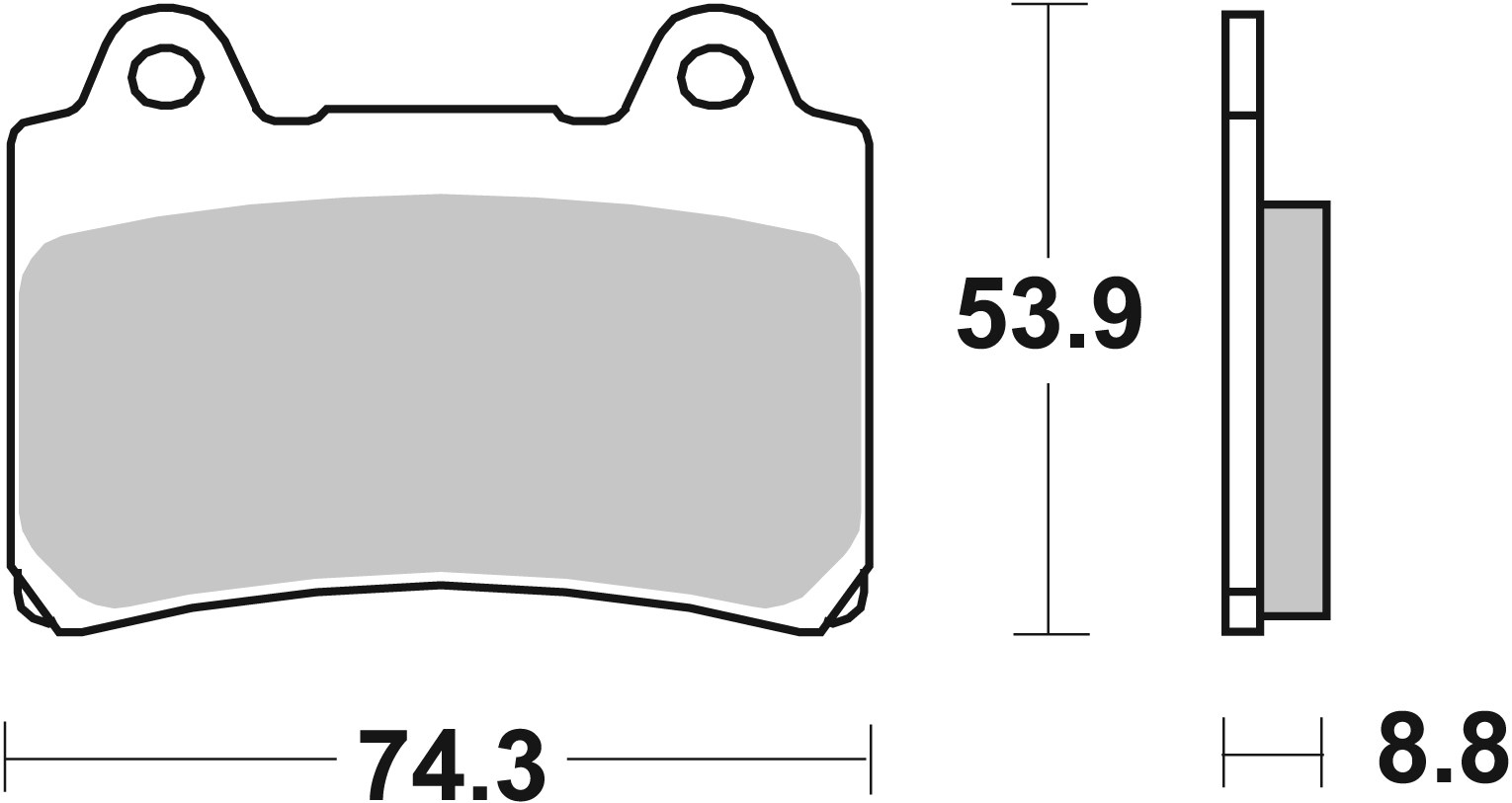 Set placute frana,frana disc 07YA35SA BREMBO