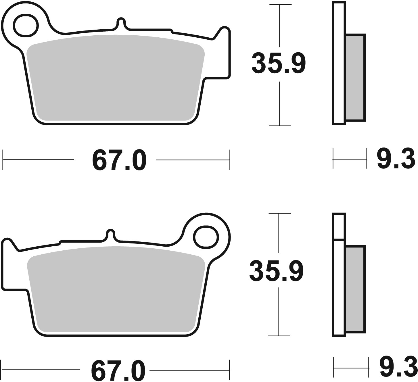 Set placute frana,frana disc 07YA41SX BREMBO