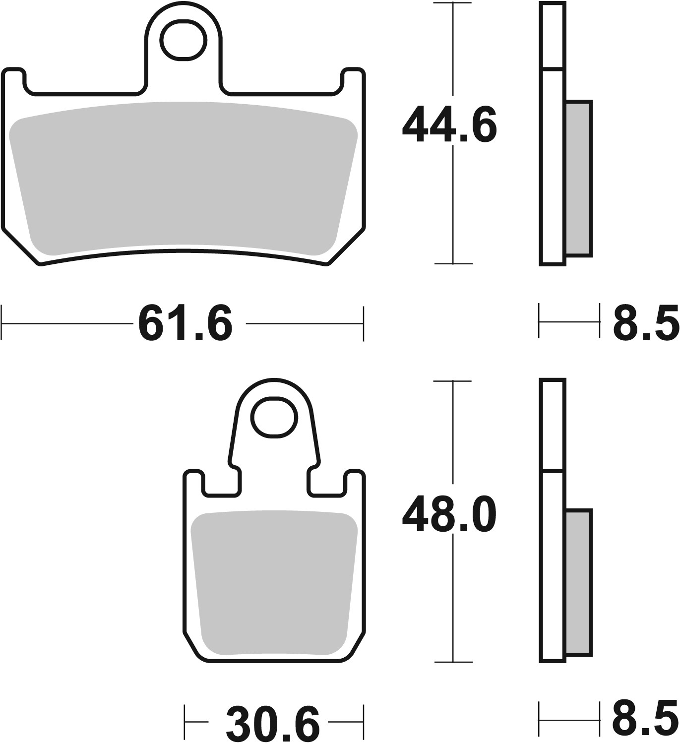 Set placute frana,frana disc 07YA46SA BREMBO