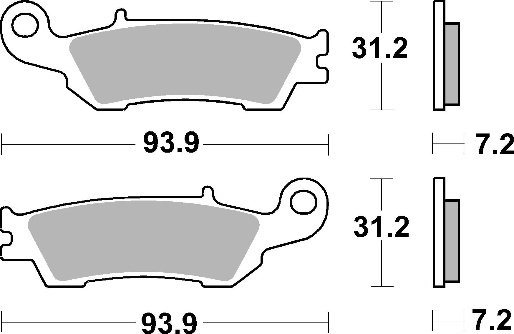 Set placute frana,frana disc 07YA47SX BREMBO