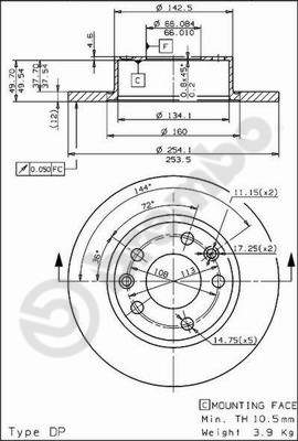 Disc frana 08.5646.10 BREMBO