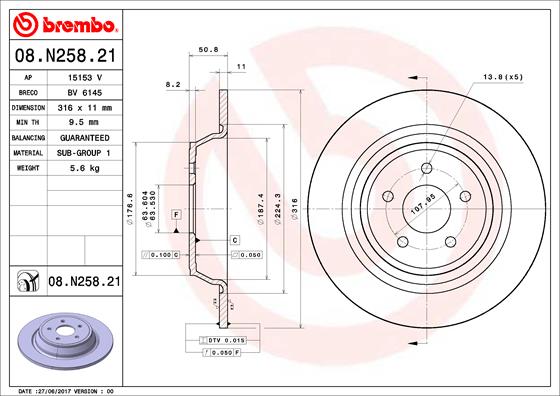 Disc frana 08.N258.21 BREMBO