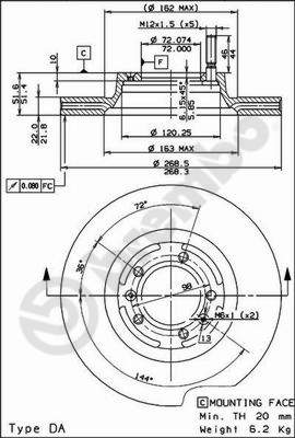 Disc frana 09.4115.10 BREMBO