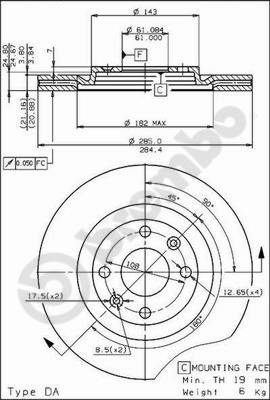 Disc frana 09.4626.20 BREMBO