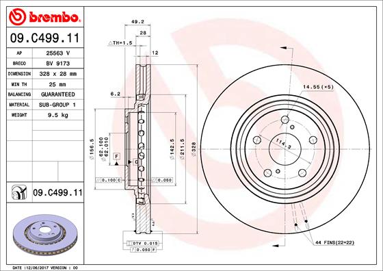 Disc frana 09.C499.11 BREMBO