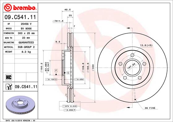 Disc frana 09.C541.11 BREMBO