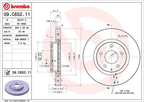 Disc frana 09.C652.11 BREMBO