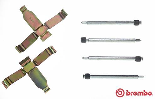Set accesorii, placute frana A 02 204 BREMBO