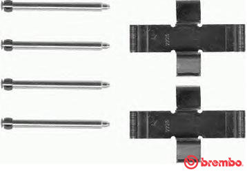 Set accesorii, placute frana A 02 206 BREMBO