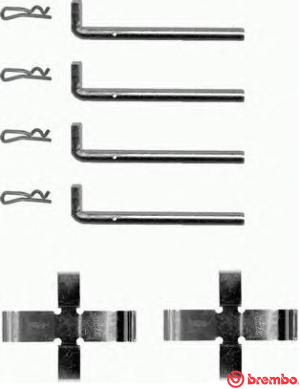 Set accesorii, placute frana A 02 208 BREMBO
